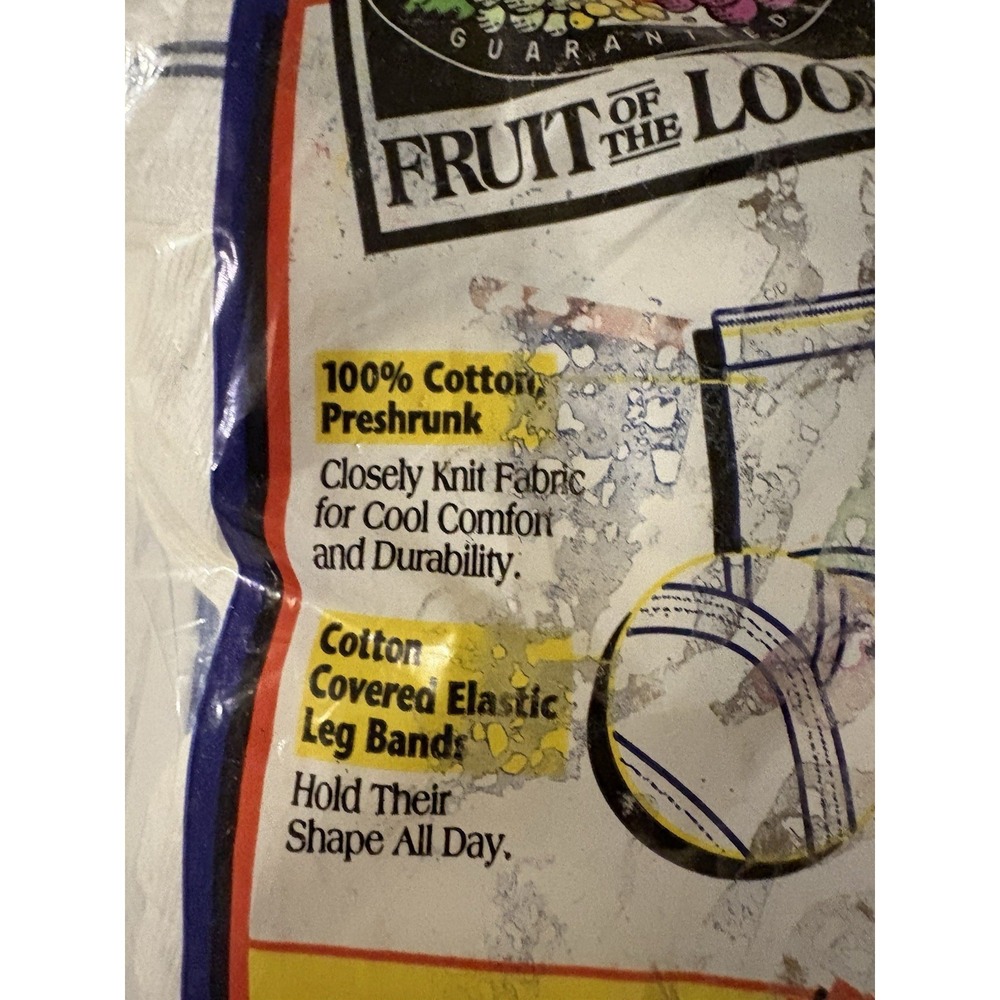 Fruit of the Loom 1996‎ Boys M 6-8 Active Comfort Briefs VTG 5 Pack NOS White - Picture 7 of 8